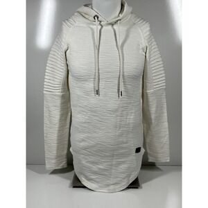 NWT Leif Nelson Hoodie Lightweight Long Sleeve Cream Sweater LN8128 Mens‎ SZ Sm